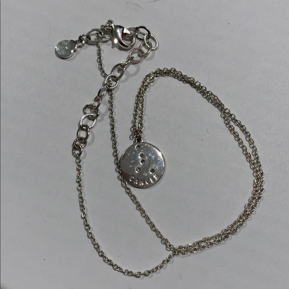 Zodiac Cancer pendant on 16-18” silver tone necklace w extender - Picture 2 of 6